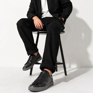 To Boot New York Rocco Black Soft Calf Leather Sneaker Men's Low-Top Sz 11.5